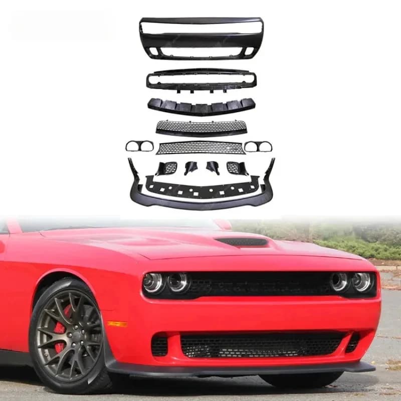 Factory PP Material Charge Upgr To Bumper With Front Lip Grill Body Kit