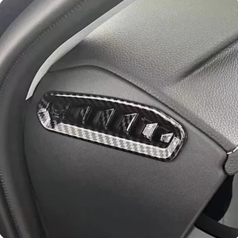For Toyota Camry XV80 2024 2025Carbon fiber pattern Left and right air vents on the dashboard protection decorative frame sticke