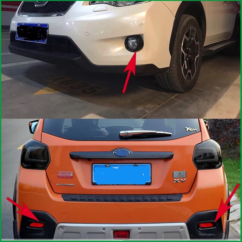 For Subaru XV 2012-2015 Fog light Lamp Cover Sticker Trim Decoration Car Styling Auto Parts Accessories