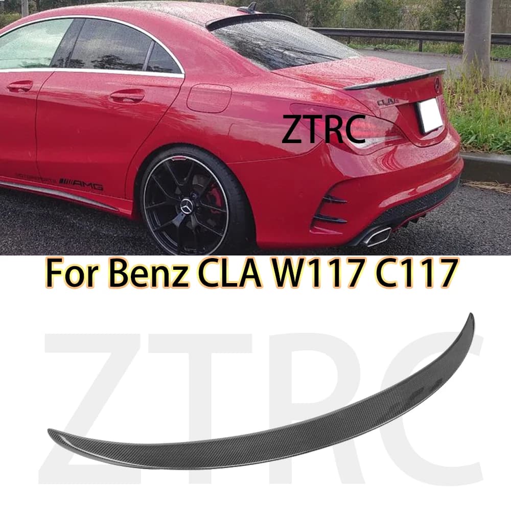 Car Spoiler For Mercedes Benz CLA W117 C117 AMG Style Real carbon fiber material Rear Spoiler Trunk wing 2013-2019