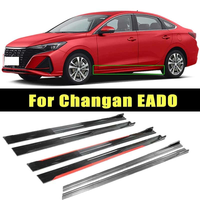 Universal 2m/2.2m Car Side Skirt Extension SplitterBumper Racing Side Wing Bumper Lip Side Spoiler For Changan EADO