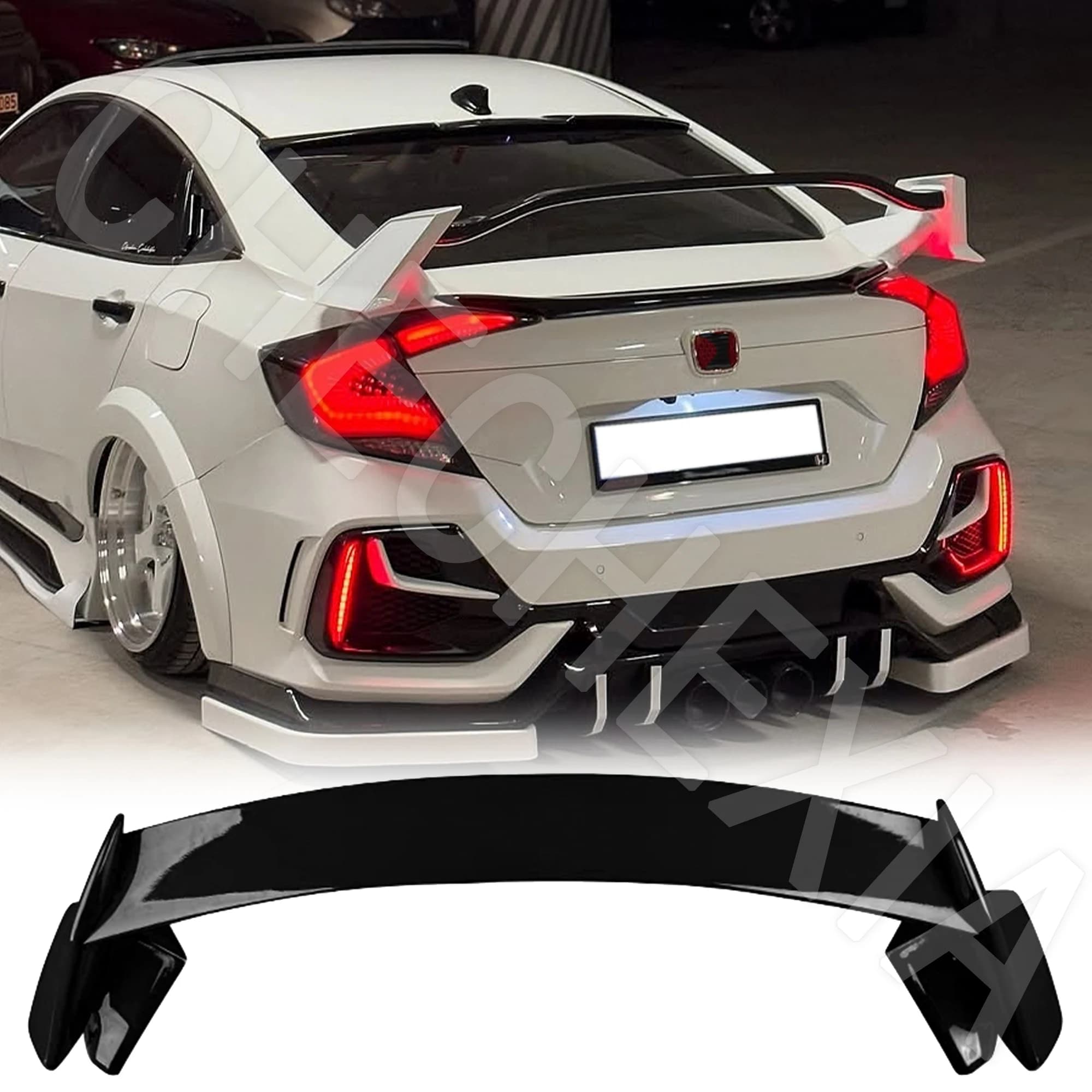 For 2016-2020 Honda 10th Generation Civic FC1 FC7 Sedan Upgrade TYPE-R Style Spoiler ASB Material Trunk Lid Aerodynamic Kit Wing