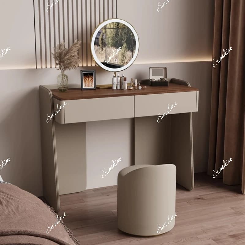 Italian minimalist solid wood, master bedroom dresser, small apartment, bedside storage