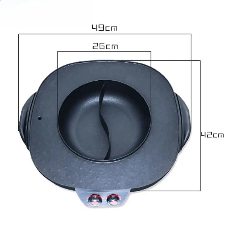 in Hot Pot Oven Smoke hine BBQ Grill Pan-