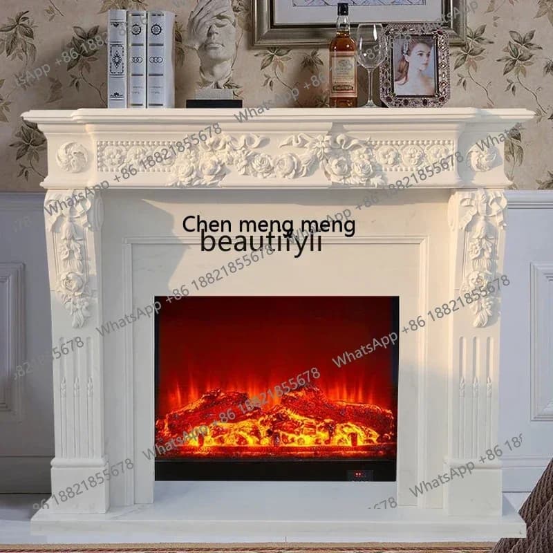 X A Marble Fireplace French Stone White Marble French Entry Lux Fireplace Cabinet European Style Fireplace Mantel