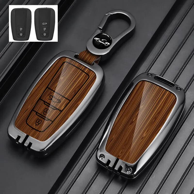 Zinc Alloy Leather Car Remote Key Fob Case Cover Shell for Toyota Camry Corolla Prius RAV4 Altis Key Chain