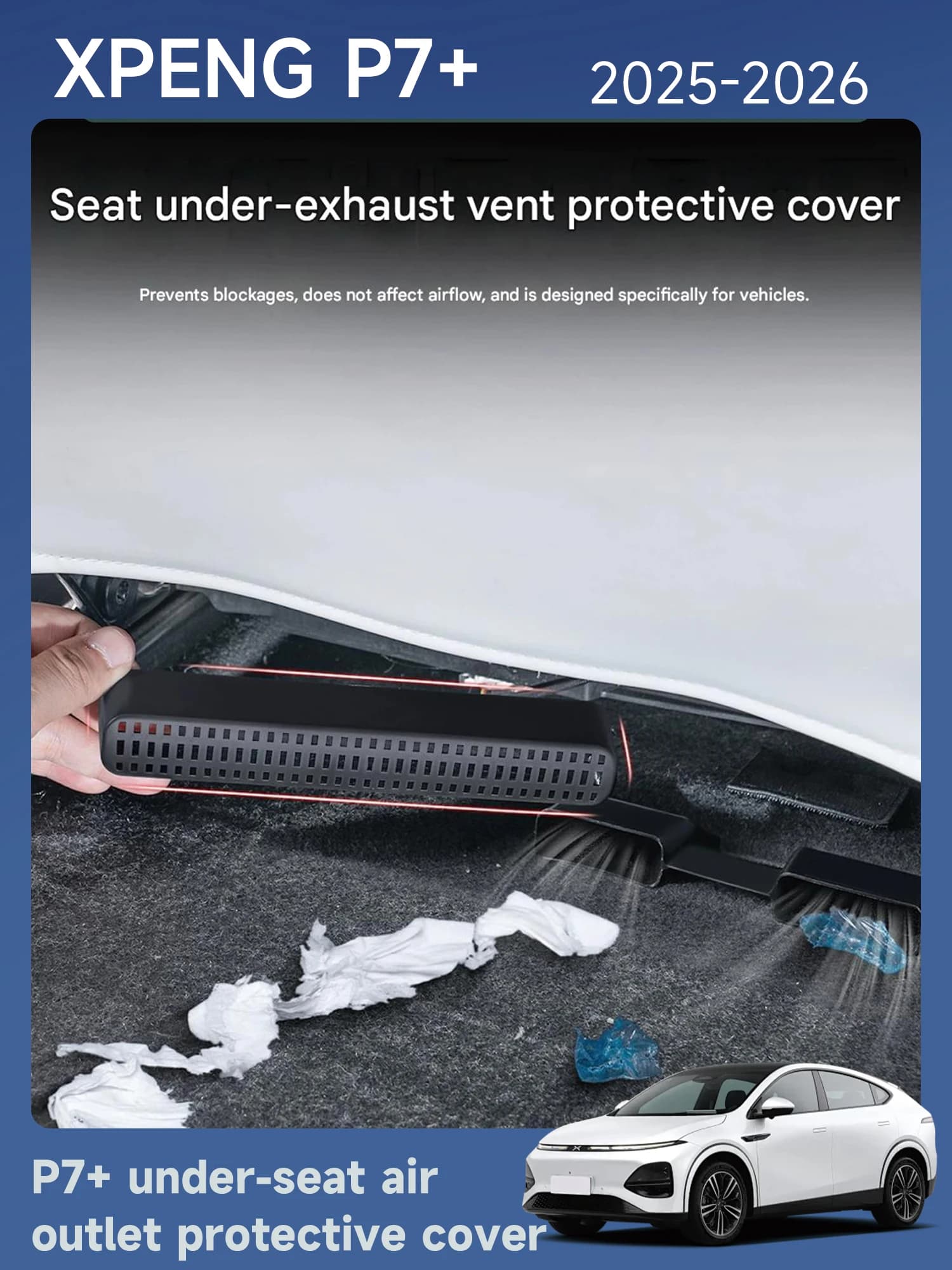 [Fast Shipping] XPENG P7+ Under-Seat Air Vent Protector