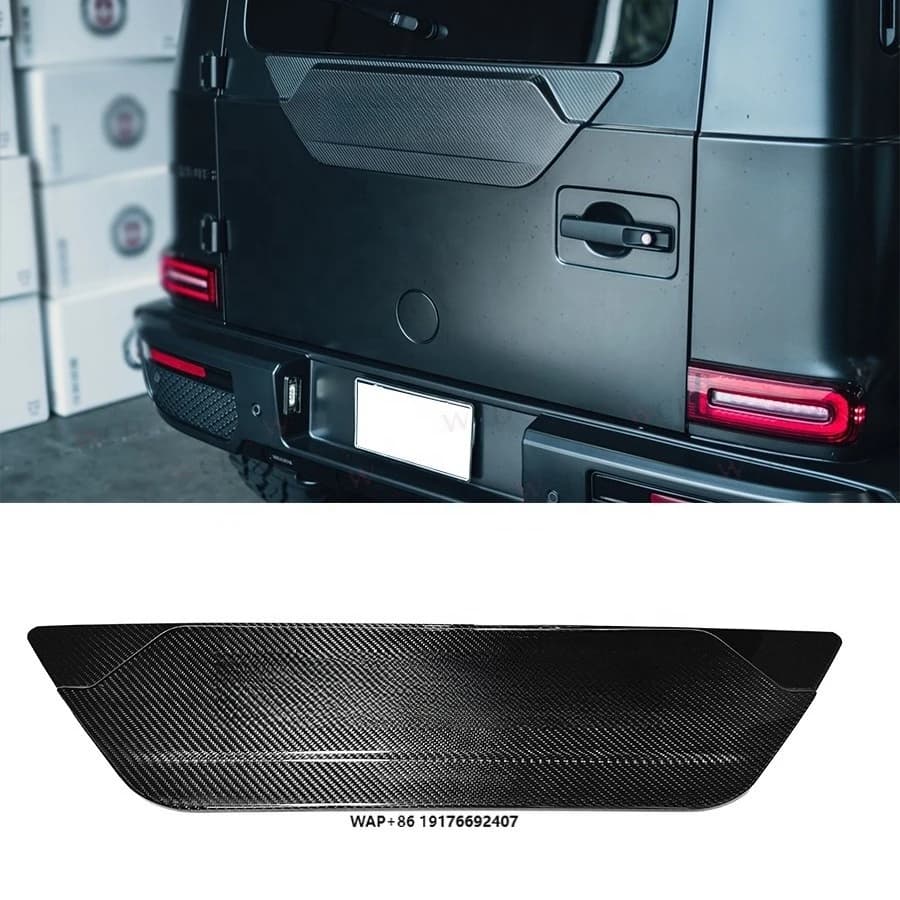 B Style Carbon Fiber Rear Trunk Lid Sticker forMercedes Benz G-Class W463 W464 G55 G500 Rear Spare Tire Cover Plate Car Parts