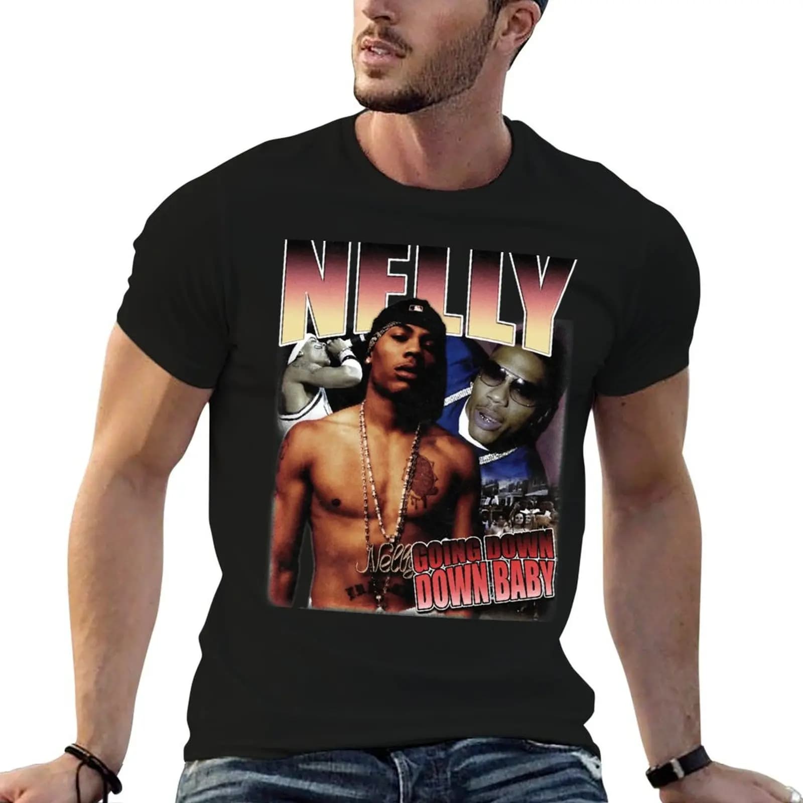 Nelly 90s Vintage Classic T-Shirt Labor Work Casual T-Shirt