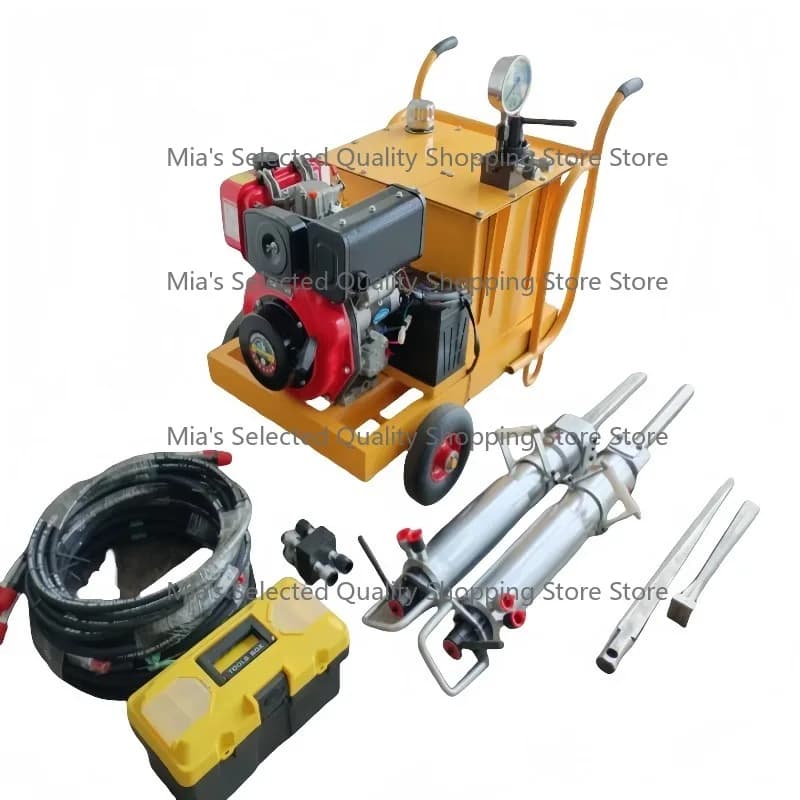 V-42 Engine- Powered Rock Splitter Hydraulic Hard Stone Splitting Wedge Machine for Sale