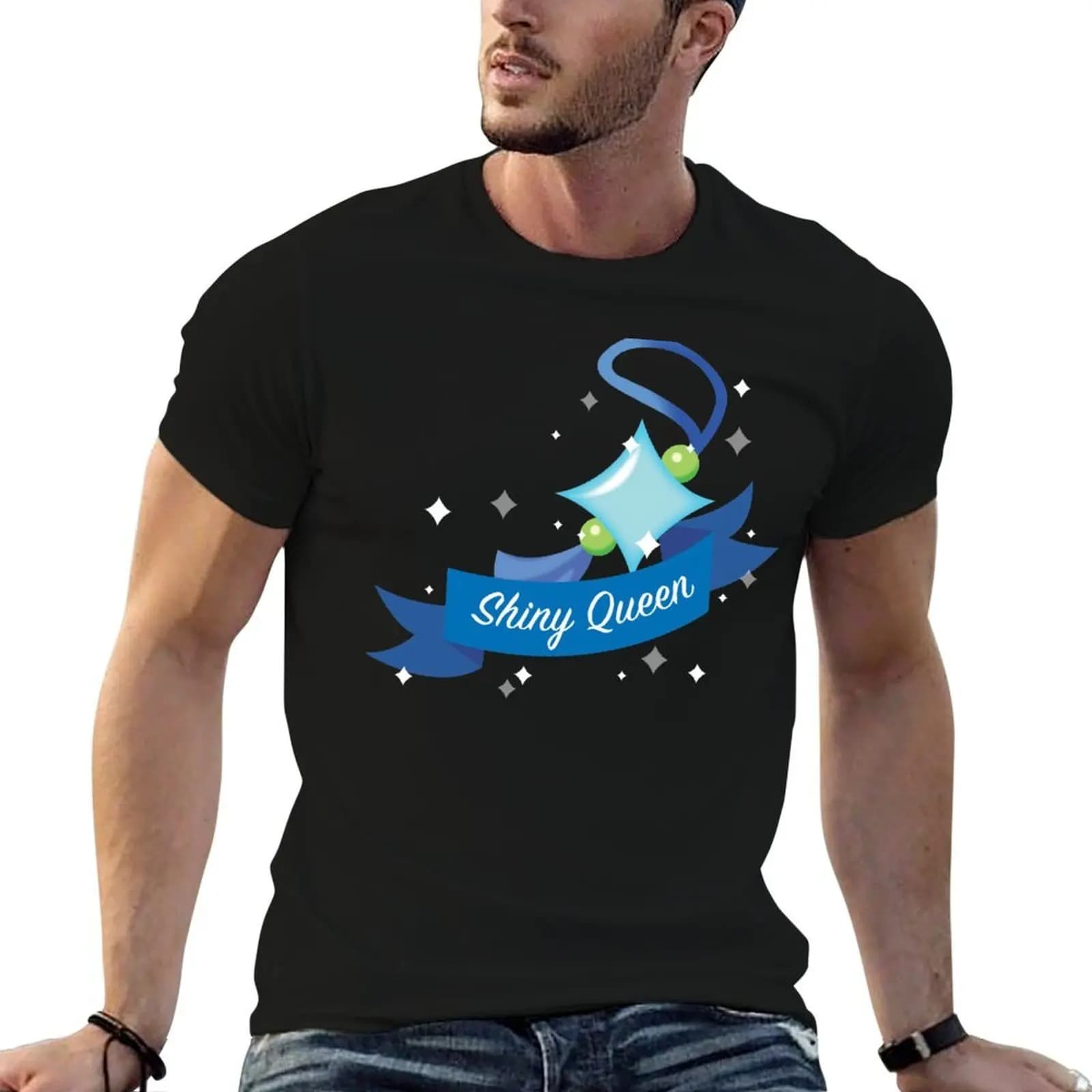 Shiny Queen T-Shirt graphic t shirt vintage oversized plus size men clothing