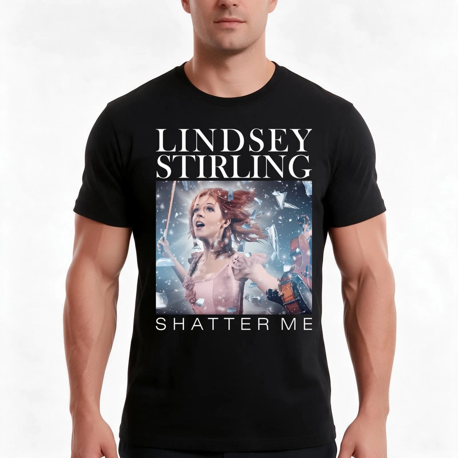 LINDSEY STIRLING T-Shirt, Summer Casual Cotton Tee, Oversized Streetwear Tops, Vintage Graphic Print, Loose Fit Short Sleeve