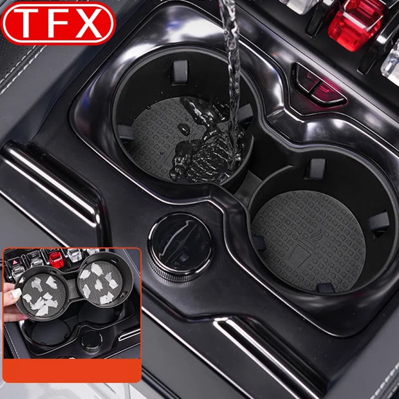 For BYD Leopard 5 Denza B5 2025 2026 Car Central Control Cup Pad Storage Compartment Protective Pad Cup Holder Auto Accessories