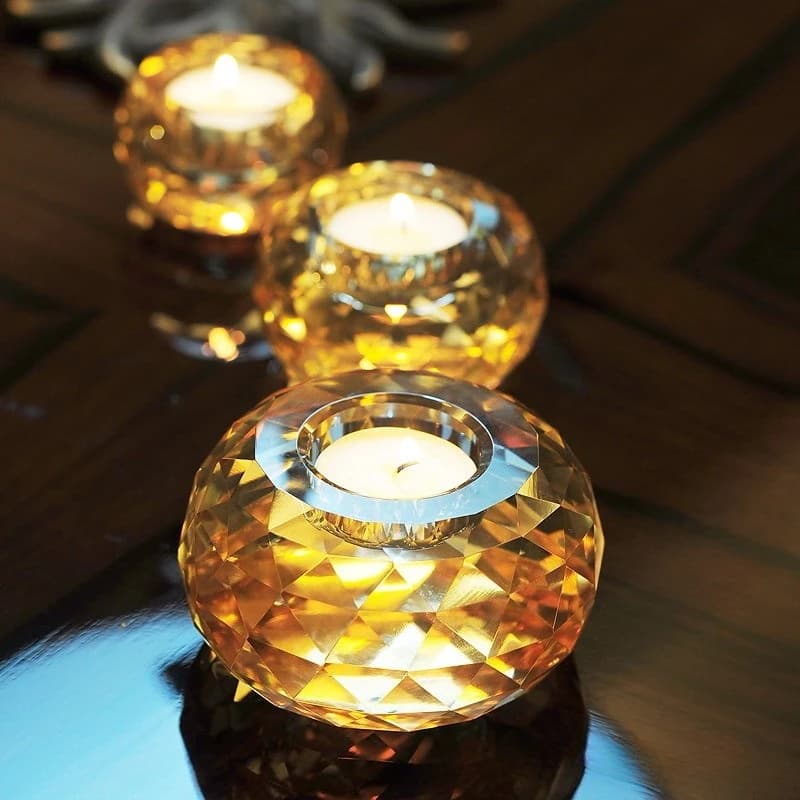 European Crystal Glass Candle Holder Aromatherapy Romantic Marriage Proposal Candlelight Dinner Wedding Props Home Decoration