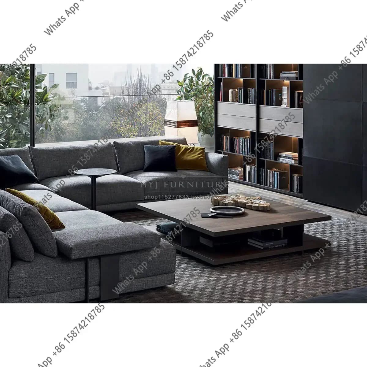 X36 Italian Light Luxury Natural Medium White Marble Coffee Table Modern Minimalist Designer Living Room Rectangular Coffee Tabl