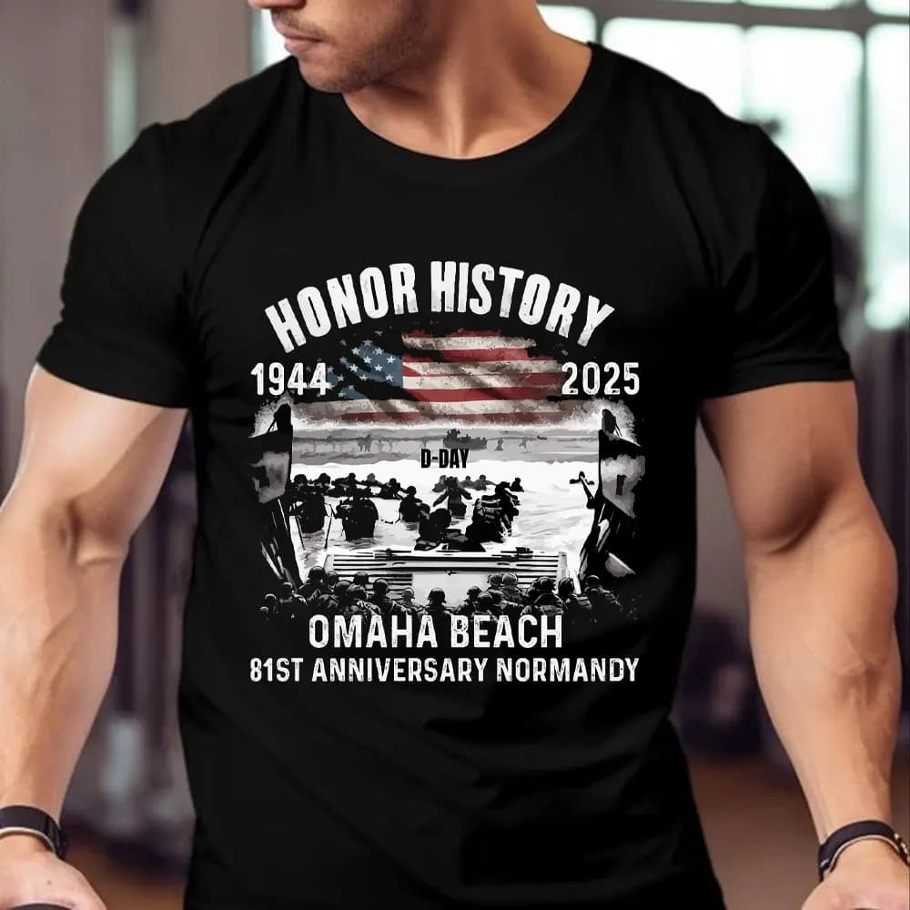 D-Day 81th Anniversary Commemorative Shirt  UK Canada France T-Shirt D-Day Anniversary Gift Normandy 1944-2025 Cotton Shirts
