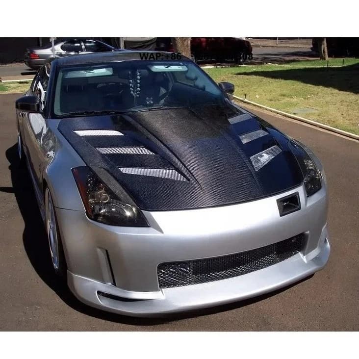 Carbon Fiber 2002 to 2005 350Z Z33 AM Style Hood Bonnet Body Kit for  350Z Z33 Hood
