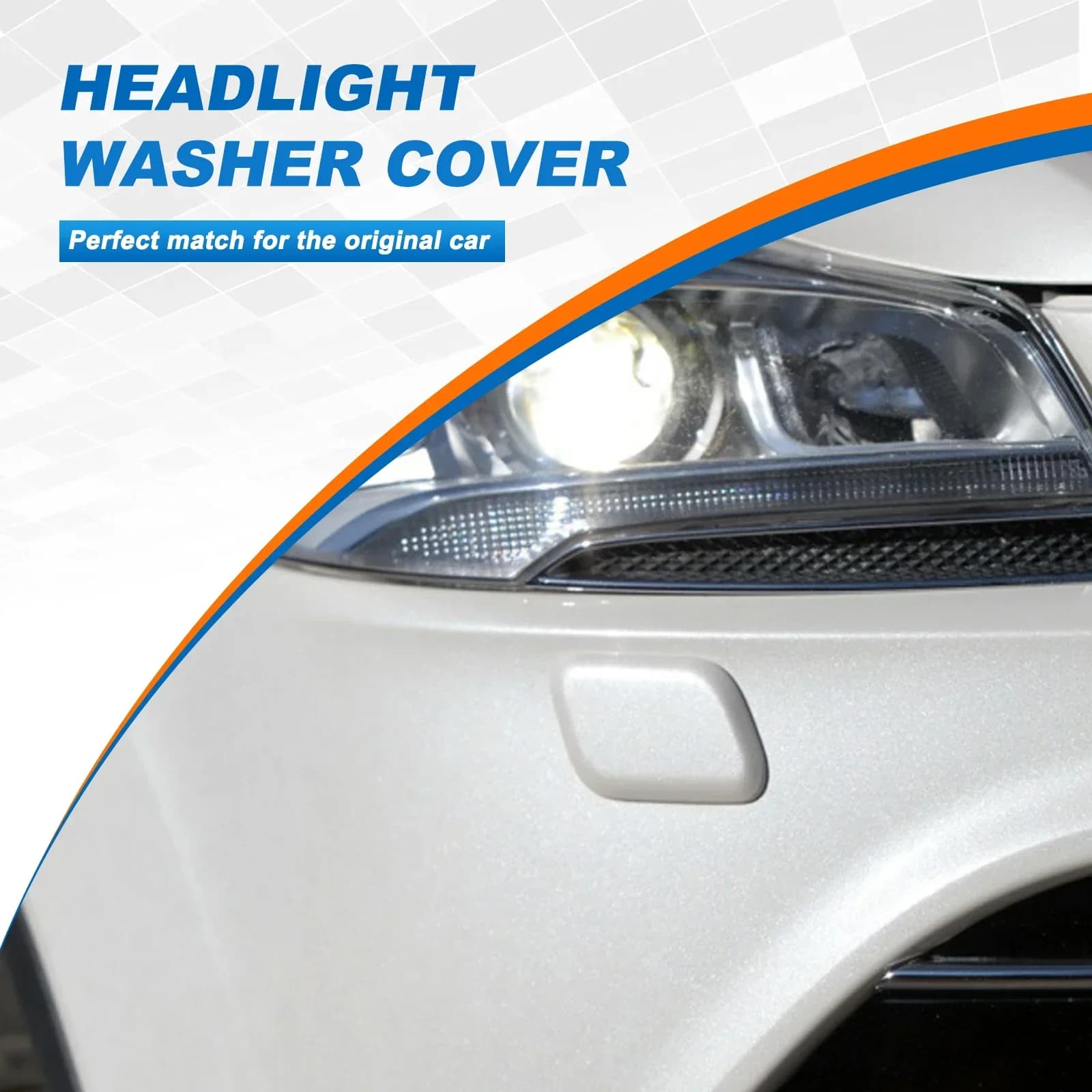 For Ford Escape Kuga 2013-2016 Front Bumper Headlight Washer Cover Spray Nozzle Cap Accessories