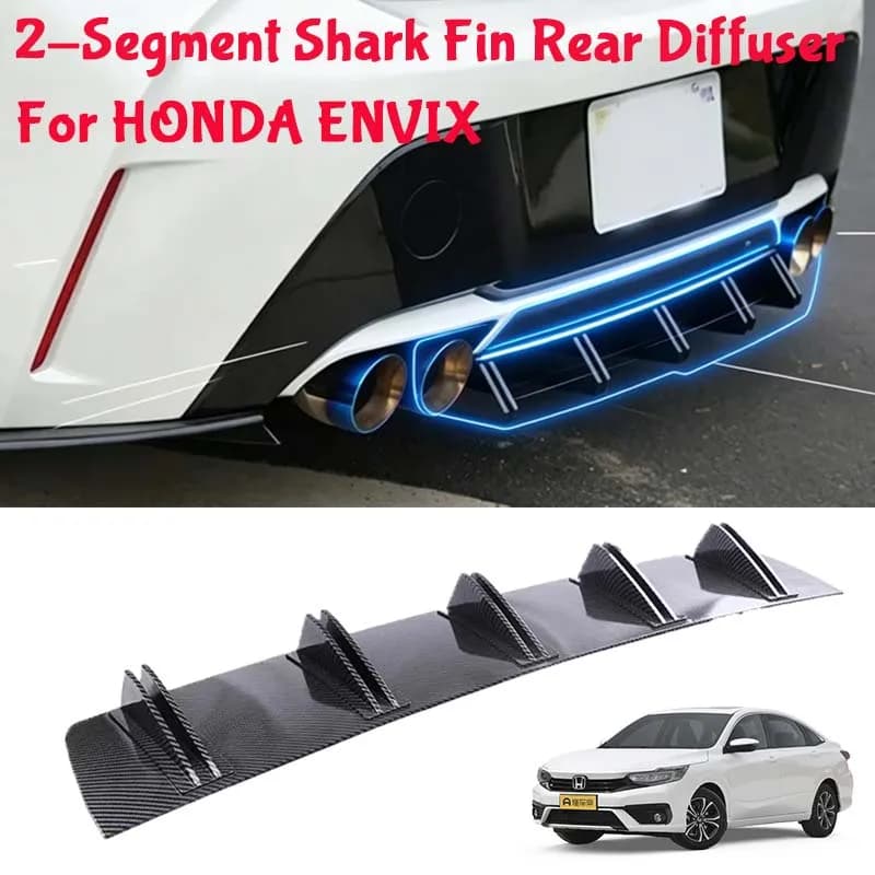 For HONDA ENVIX Shark Fin Rear Diffuser Split Chassis Spoiler Auto Aerodynamic Parts Aerodynamic Modification