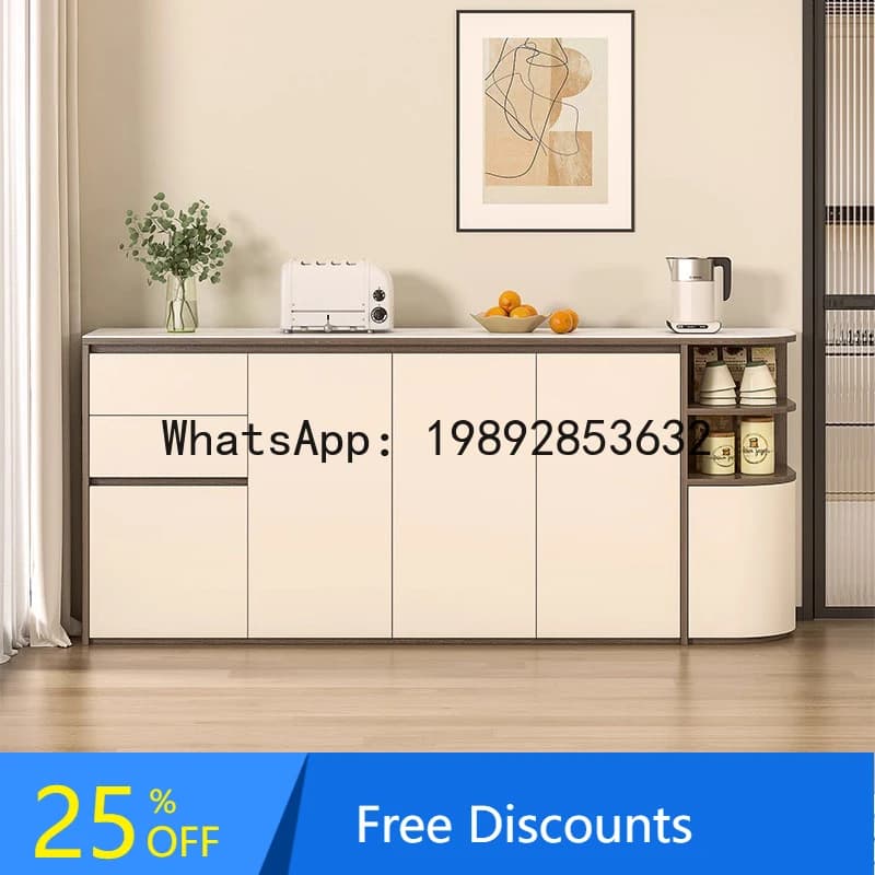 YFY New Arc Rock Board Sideboard  The Wall Integrated Multi-functional Storage  Light Luxury High-end Sense Entrance Cabinet