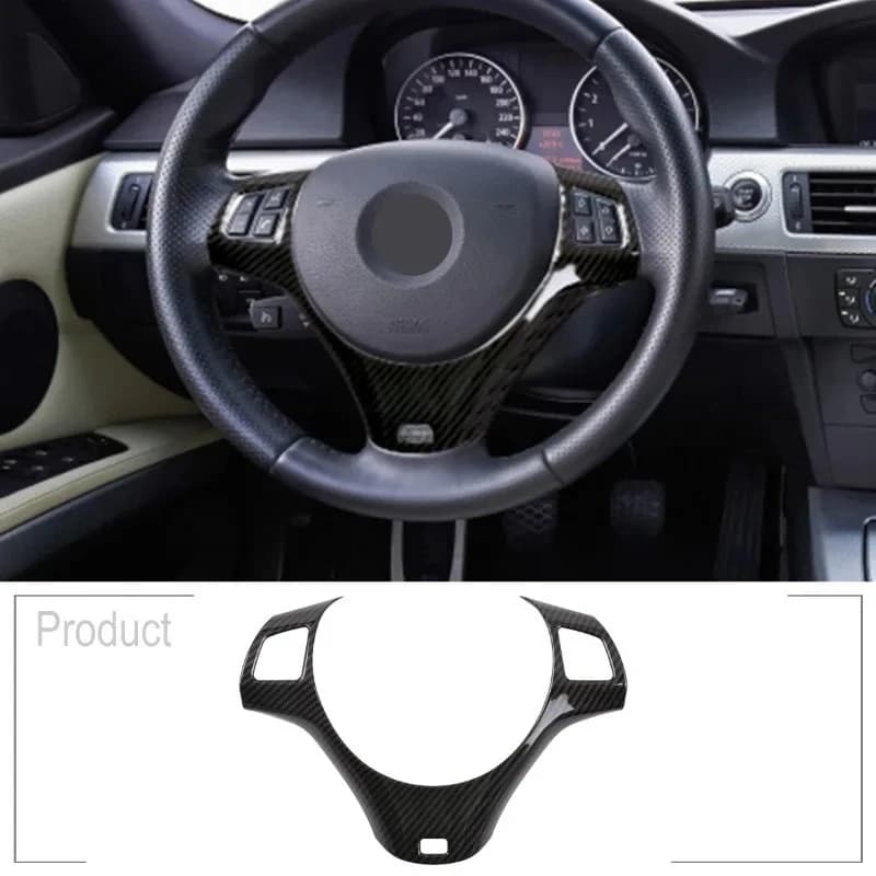 For BMW 1 3 Series E82 E84 E87 E90 E92 E93 2004-2012 Car Steering Wheel Decoration Cover Trim Frame Sticker Interior Accessories