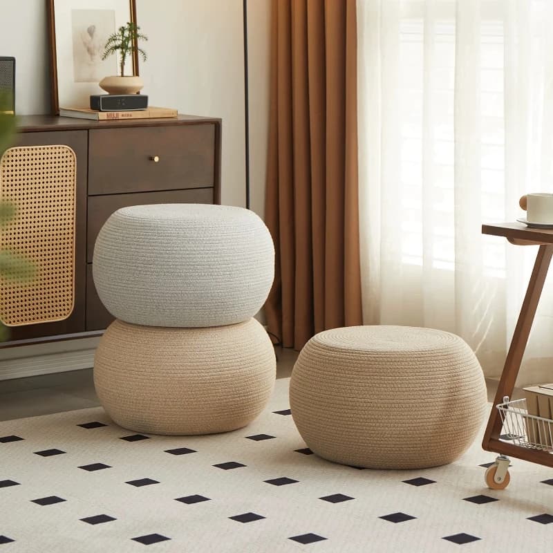 Living Room Foot Stool Hotel Small Ottoman Indoor Stool Floor Design Mueble Recibidor De Entrada Mid Century Furniture
