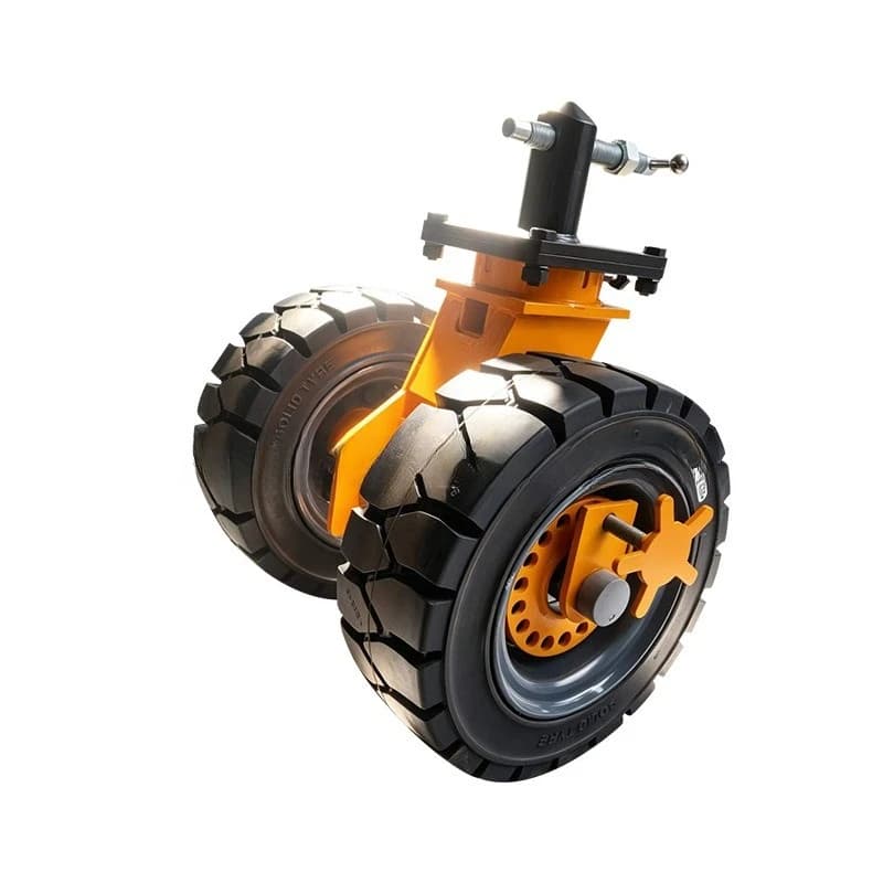 Super heavy duty container casters 20 feet 40 feet container mobile wheels with brakes solid rubber double wheels