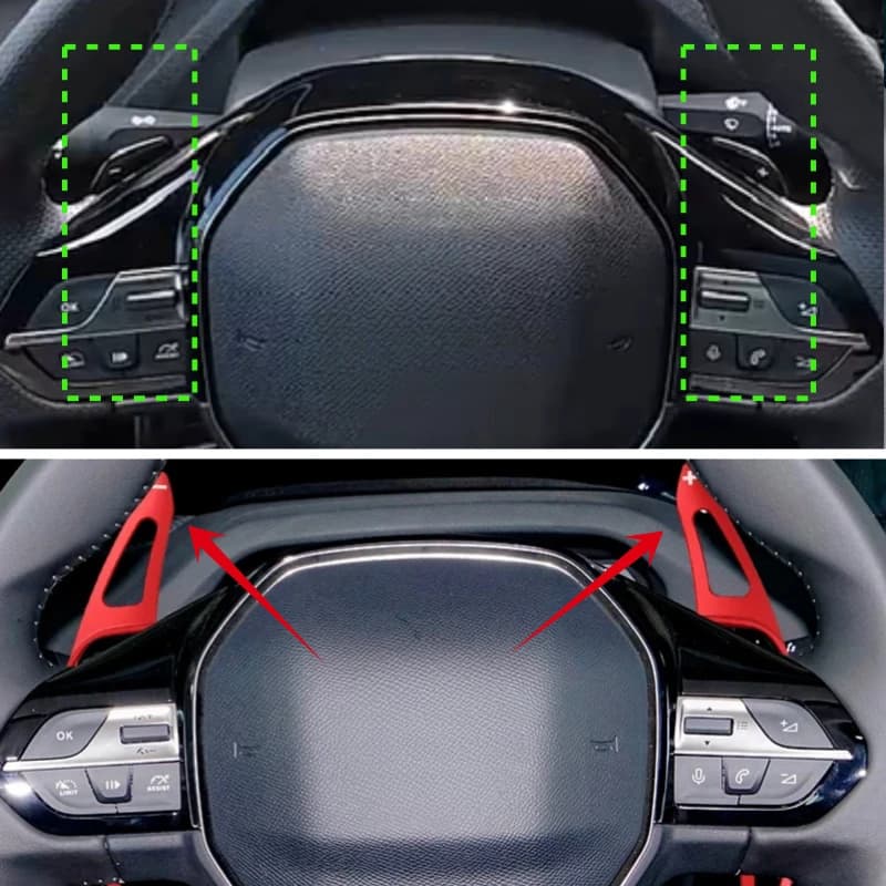 For Peugeot 308 3rd Generation 408 PHEV 2022-2025 SW GT Hybrid Car Steering Wheel Shift Paddle Extension