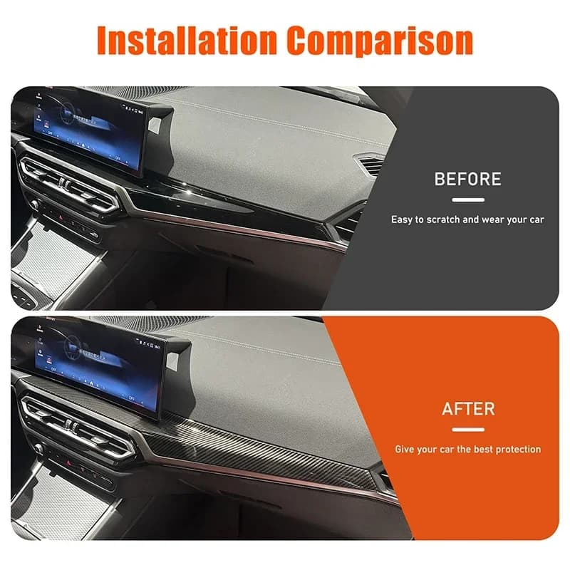 ABS Carbon Fiber For BMW 3 Series i3 4 Series i4  2023-2024 Car center console decorative strip sticker car interior accessories