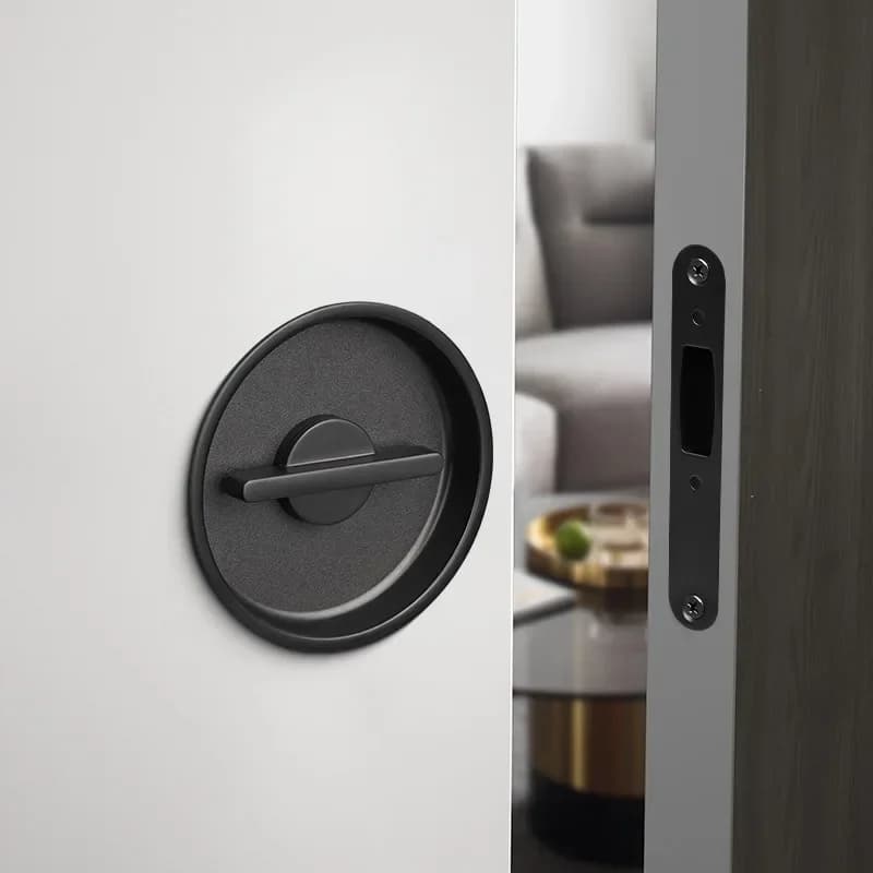 for Bedroom Bathroom Room Translation Track Double Open Single-sided Sliding Door Pocket Door Sliding Door Lock Hook Handle