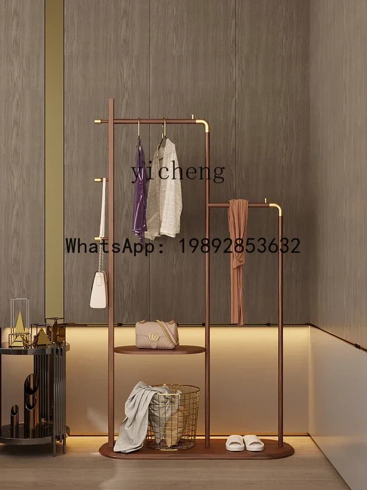 a20 Solid Wood Hanger Bedroom New Chinese Style Coat Rack American Style Shelf Multi-Functional