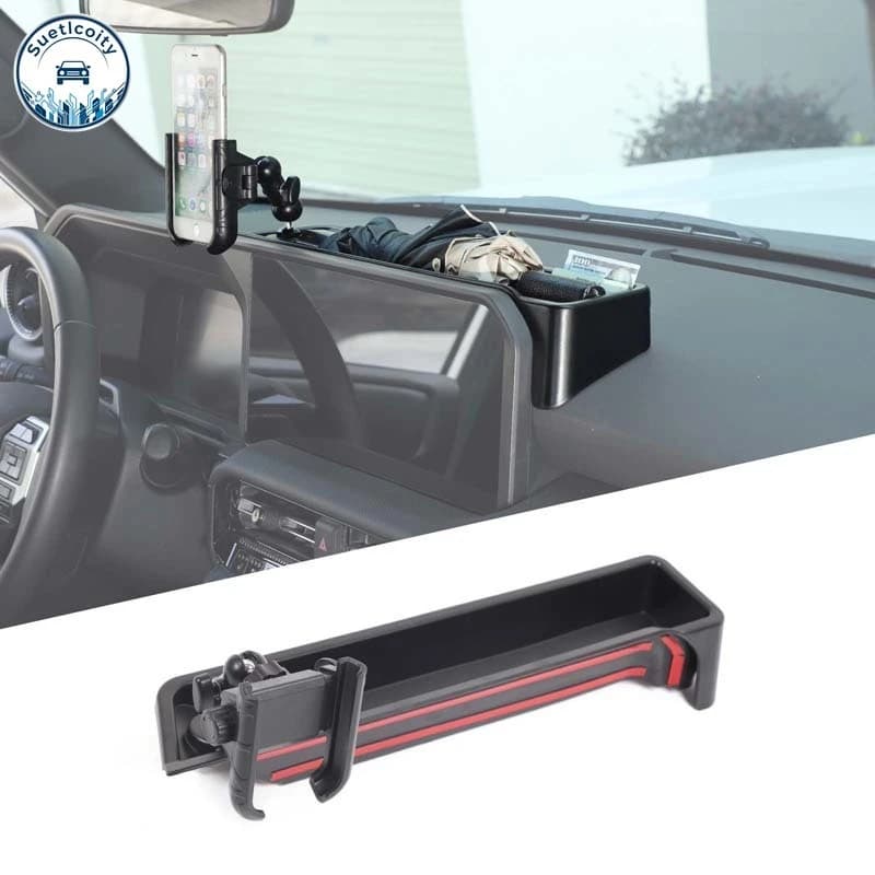 Interior Car Accessories For Toyota Land Cruiser Prado 2024-2026 ABS Car Multi Navigation Rear Storage Box Mobile Phone Bracket