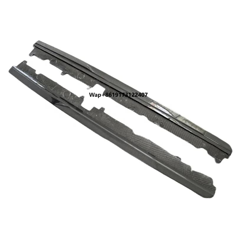 High Quality Performance Style Dry Carbon Fiber Side Skirt Side Spoiler for R8 Dry Carbon Fiber Body Kit