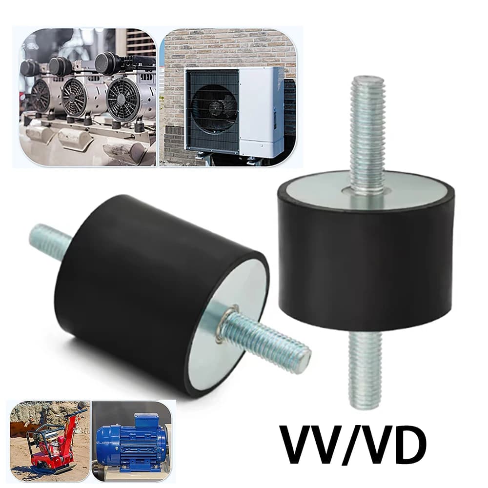 1Pcs M3 M4 M5 M6 M8 M10 Male-Male Thread Shock Absorbers Dia 8-70mm VV/VD-Type Rubber Mount Anti Vibration Silent Block