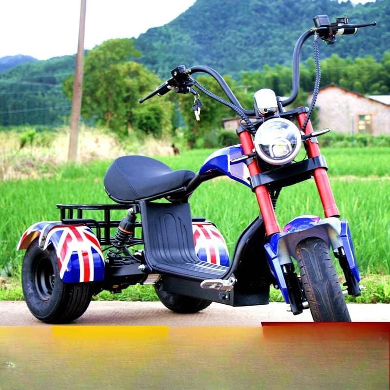 Cross-border adult three-wheeled,  electric vehicle 1500W differential speed, motor wide tire lithium battery scooter