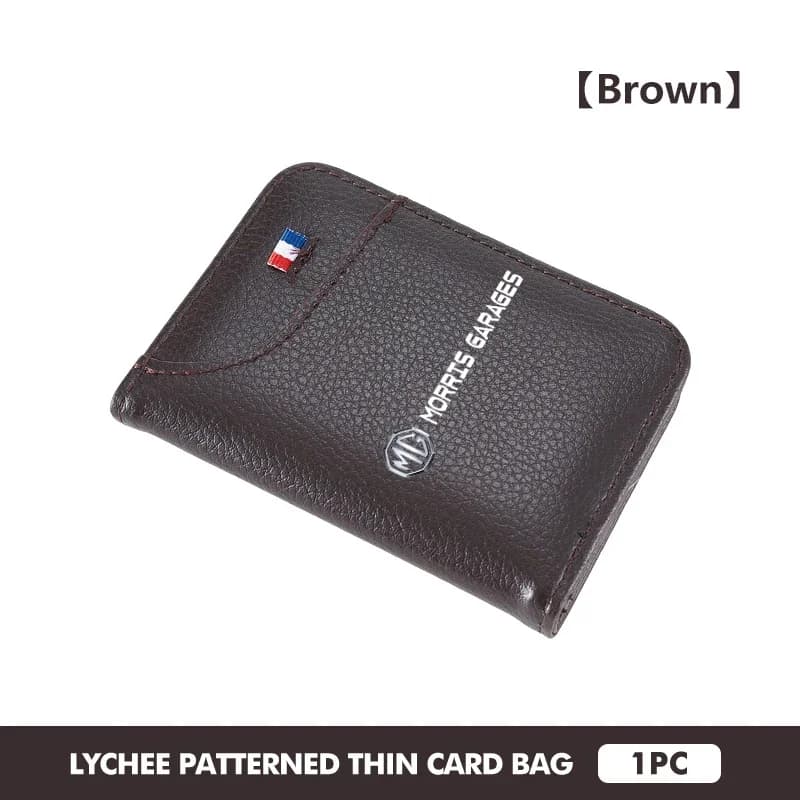 Organize Documents Premium Leather Auto Driving License Cover Folding Document Pocket Wallet Compatible with MG GT GS HS ZS