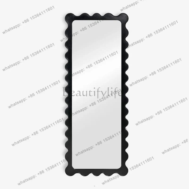 French minimalist special-shaped mirror clothing store irregular decorative bedroom full-length mirror