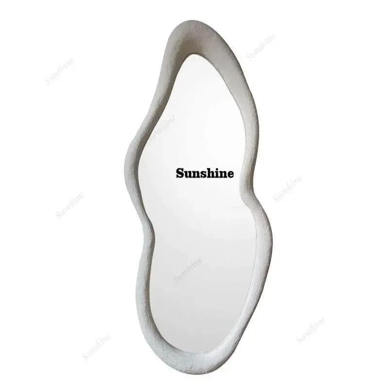 American light luxury irregular fitting mirror wall-mounted special-shaped full-body mirrorTJ