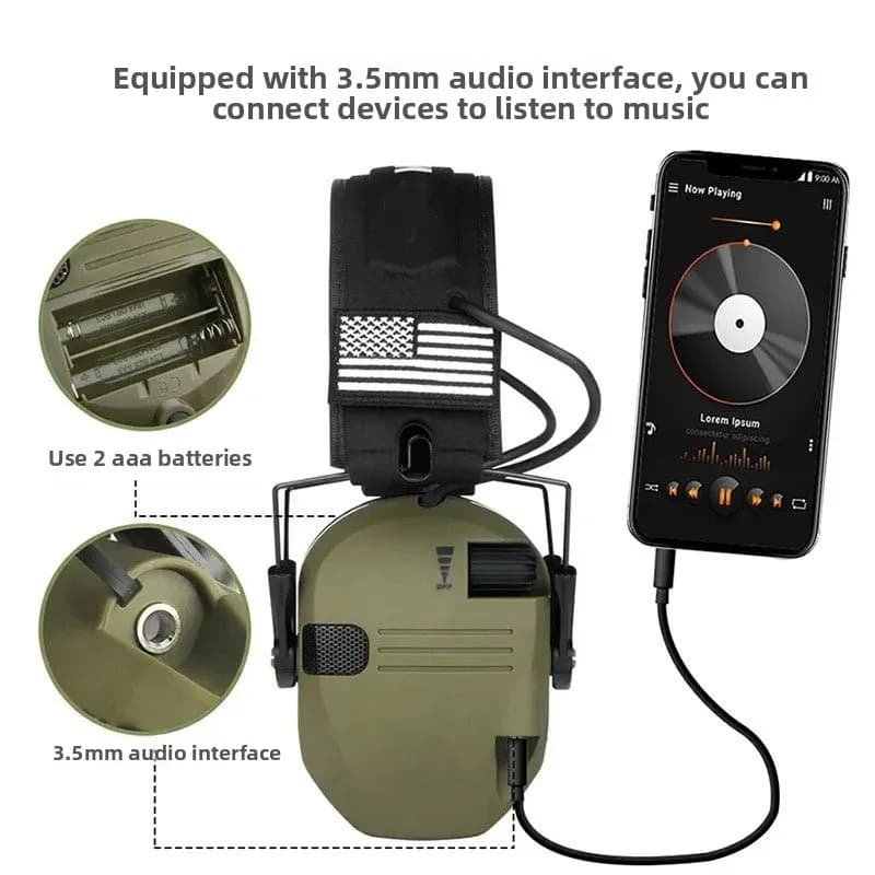 Intelligent Electronic Protective Earmuffs Sound Insulation Noise Reduction for Outdoor Shooting