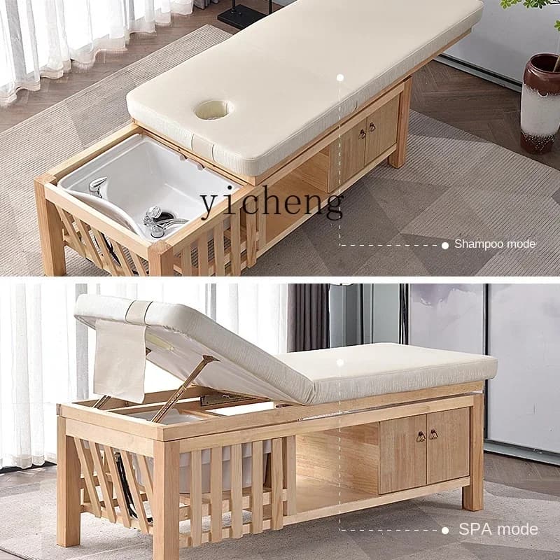 DD Constant Temperature Water Circulation Hair Treatment Shampoo Bed, Push-pull Flush Bed For Barber Shop