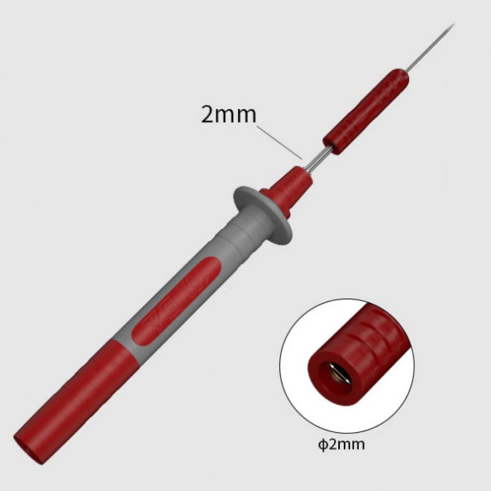 0.7MM Multimeter Test Probe Tip Test Lead Extension Piercing Needle Tip Probe Multimeter Pen Pin 2MM Hole Universal