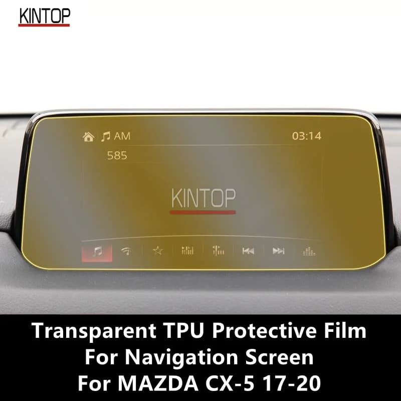 For MAZDA CX-5 17-20 Navigation Screen Transparent TPU Protective Film Anti-scratch Repair Film Accessories Refit