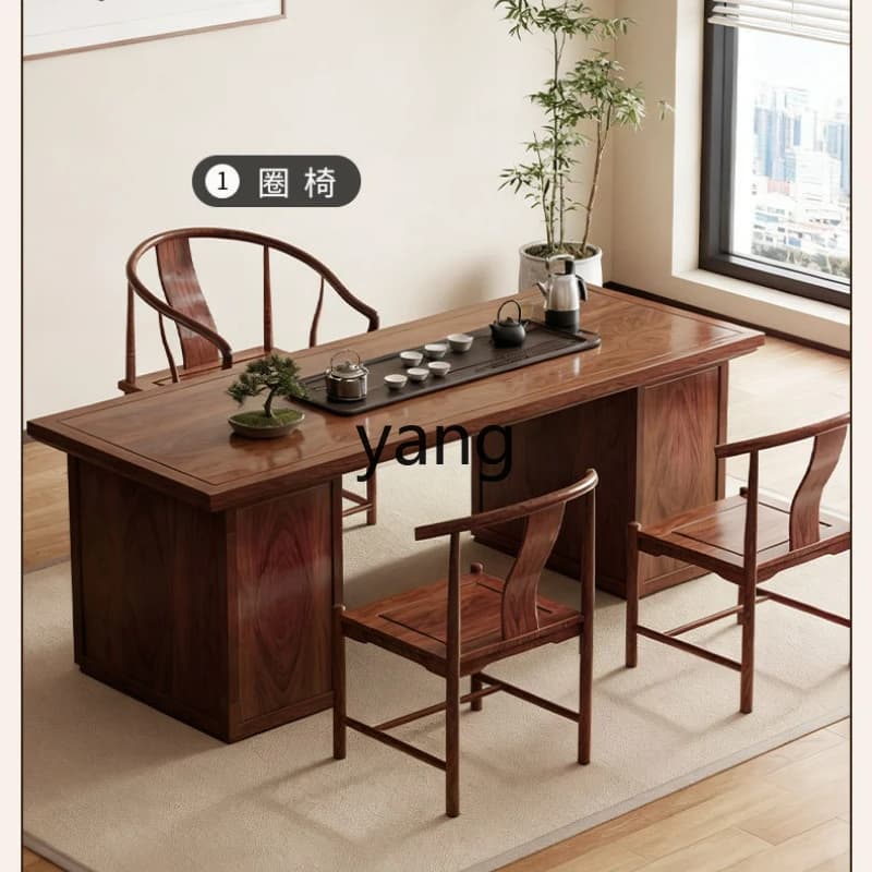 LTT Modern Simple Home Tea Table Office Tea Table Balcony Living Room Tea Table and Chair Combination