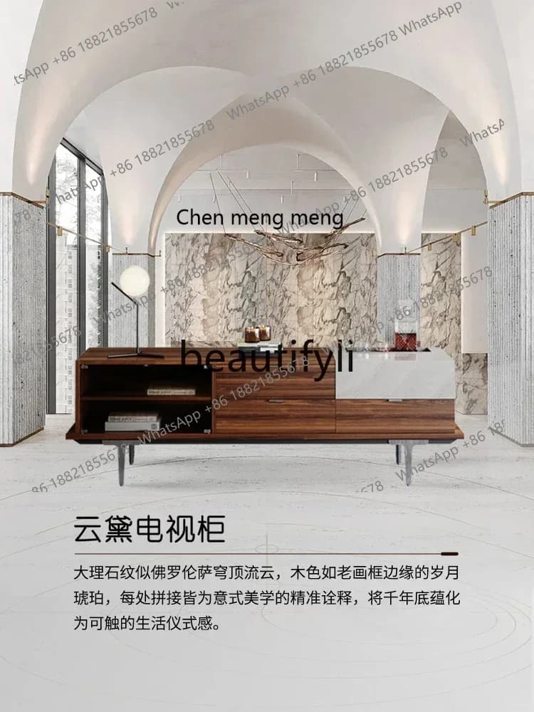xz1TV cabinet Italian small apartment living room locker storage integrated new high-end sense