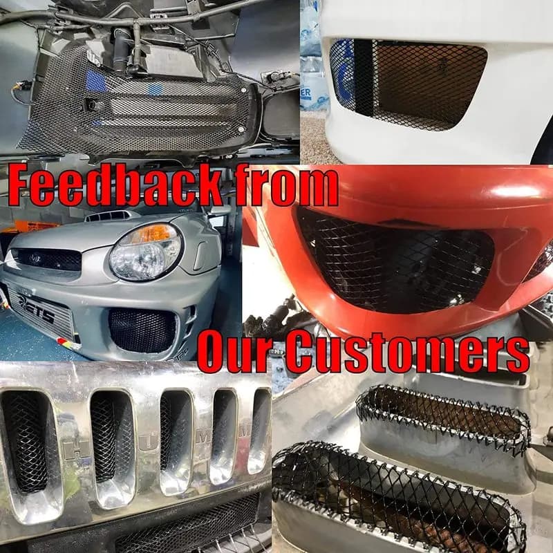 Car Tuning Rhombic Grill Mesh Sheet Metal Alloy Net 100*33cm Car Universal Front Bumper Racing Grille Mesh Vent DIY