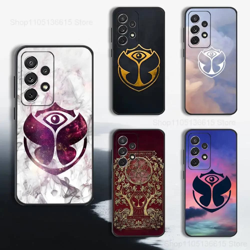 Music T-TOMORROWLAND Case For Samsung S21,S20,S10,Plus,S9,S22,S25,Ultra,S24,S23,FE,Lite,Soft Silicone Black
