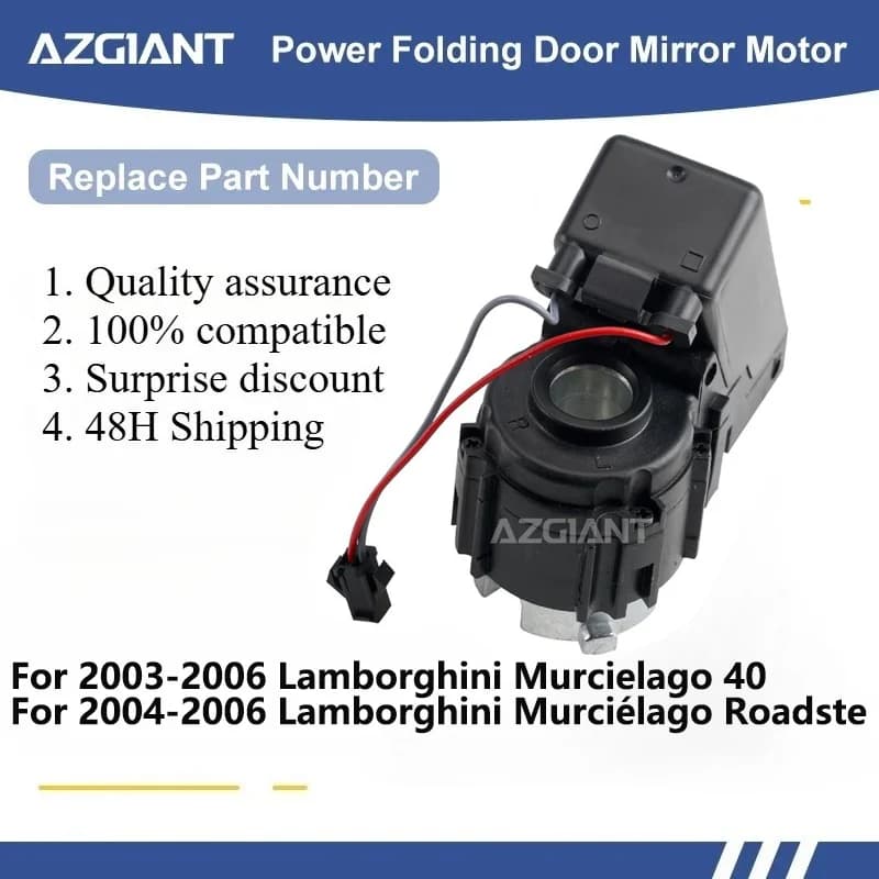 AZGIANT For Lamborghini Murcielago 40/Murciélago Roadste Car Wing Mirror Authentic Folding Motor Power Assembly Replacement Part