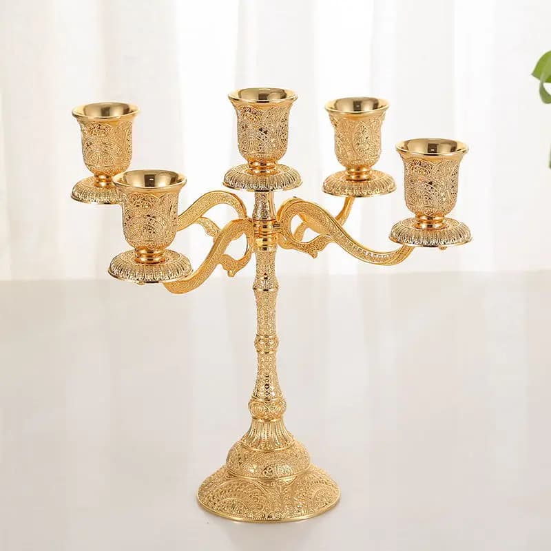 Chinese Style 5-Head 3-Head Candle Holder Home Dining Table Romantic Dinner Decorative Craft Gift