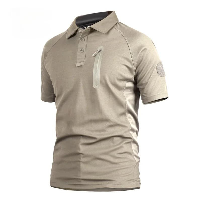 Summer Mens Short Long Sleeve Shirt Cargo Breast Pocket Tactical Military Outdoor Quick-dry T-Shirt Army Combat Polo Shirts