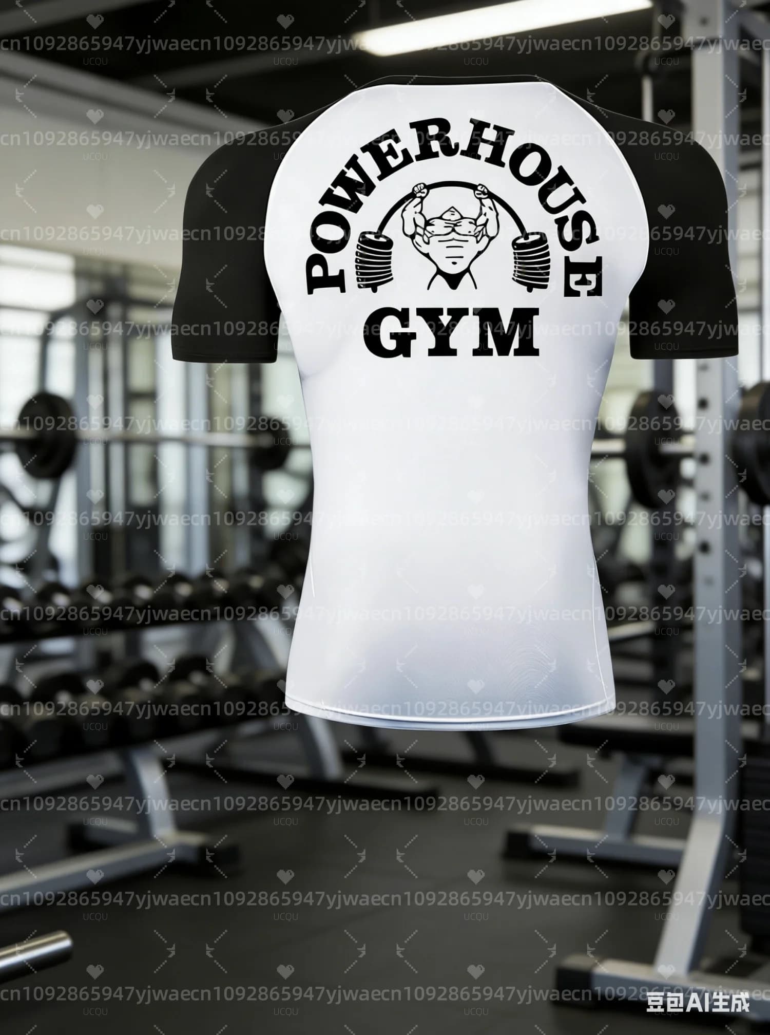 2026 Summer Men Powerhouse Gym Print T-Shirt Men Short Sleeve O- Neck Gym Muscle Training T-Shirt Men Sport Clothes